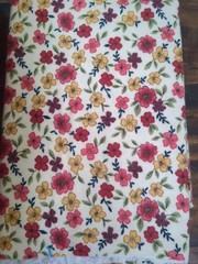 Lot of 3 Country/Rooster theme Fabric, red, roosters, flowers, stripes, 1lb 9oz
