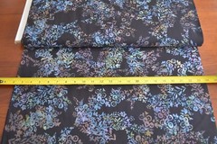 14″ Long, Blue Green Vines on Black Batik, Indonesia, Hoffman/G-2175-253, P7947