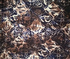 Gorgeous Premium Batik Quilt Fabric – Brown, Blue, Black, White 39″ x 39”