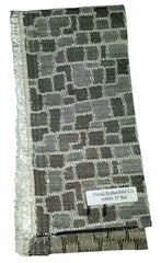 Upholstery Fabric Swatch Medium Gray w/ Ecru 18.25″ X 4″ #17 Bat Quilting Cutout