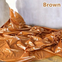 Faux Pu Leather Fabric Thin Waterproof Shiny for Puffer Coat Jacket Crafts
