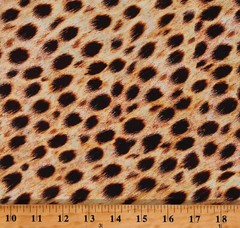 Cotton Cheetah Spots Print Skin Animals Animal Kingdom Fabric Print BTY D468.54