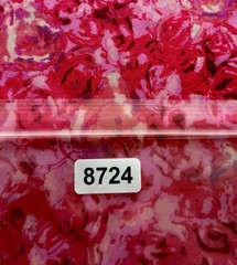Gorgeous Vtg Polyester Abstract Floral Fabric 59”x2.1Y Pink&Red For Summer/Fall