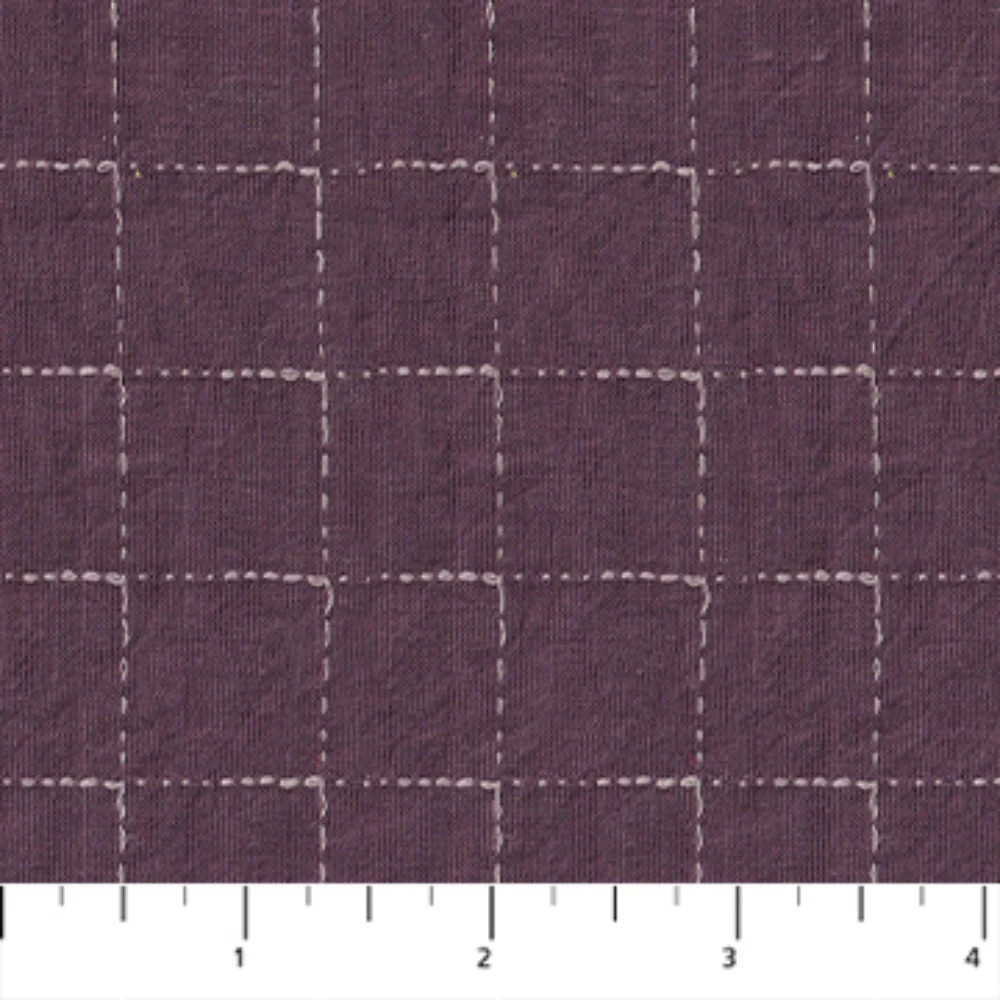 FIGO – Intervals by Ghazal Razavi – Woven – Large Check – Purple ,1/4 yard