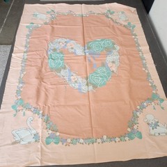 Vintage Weilwood Industries Nursery Crib Quilt Fabric Panel – Country Animals…