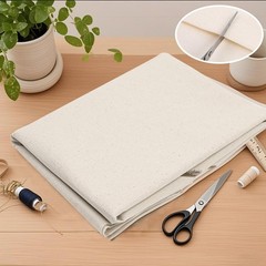 100% Cotton Muslin Fabric, 60 Inch X 5 Yards Unbleached Muslin Linen Fabric b…