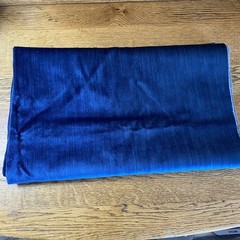 Blue Heavy Velour Upholstery Fabric (non-stretch) Approx 38″x32″