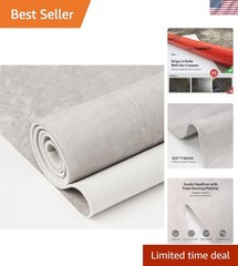 Suede Auto Headliner Fabric Grey 96″ L × 60″ W with Foam Backing
