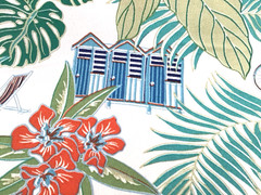 Tommy Bahama Outdoor Fabric Beach Scenes Capri Upholstery Deck Chair By The Yard
