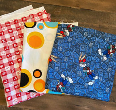 Vintage Fabric Cloth Assorted Patterns Crafts Quilt 10lbs Over 26.5 yards