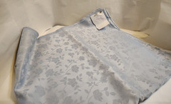 Light blue floral brocade synthetic silky fabric 2 yards of 60″ wide