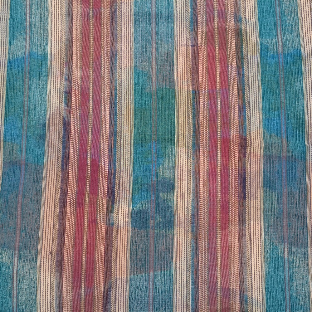 Vintage Adobe Upholstery Fabric 10 Yd Heavy Textured Southwestern Stripe Rustic