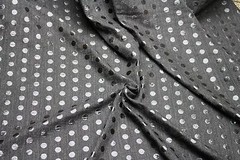 Black Woolen Reversible Dots Fabric from Italy! Gorgeous and Fun!!
