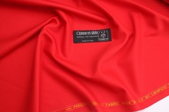 Cerruti Prestige 130’s Red superfine Wool Suiting Fabric 3.5meters Made in Italy
