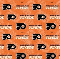Philadelphia Flyers NHL Ice Hockey Tonal Prints 100% Cotton Fabric YARD Tone