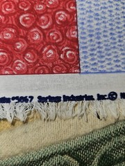VTG Spring Industries “Quilters Only” Red & Blue Rectangles Cotton Fabric 4 Yrds