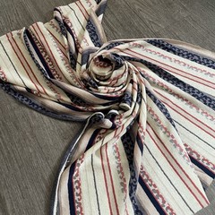 Wool Fabric 37″W 65″L 1.5+ Yd Lightweight Handwoven Dyed Stripes Geometric