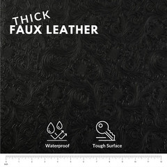 Tooled Faux Leather Western Cowboy, Floral Embossed Vinyl, Craft DIY and Upholst