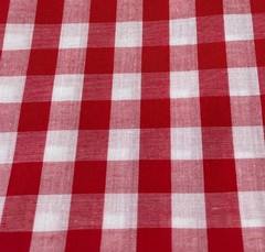 Red & White Gingham Cotton Fabric 1/2 yard x 44″ Crafts Sewing Projects