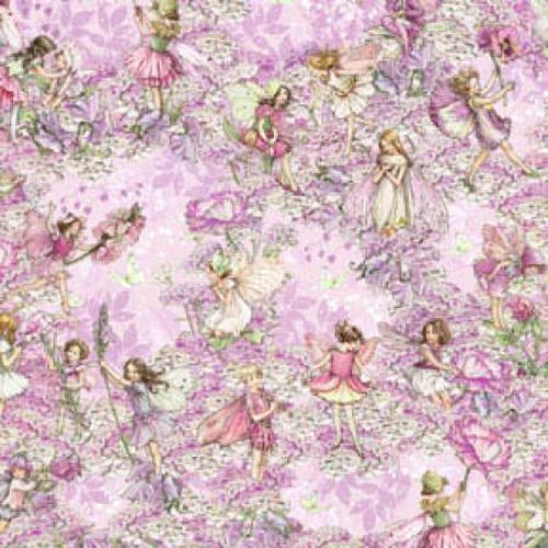 Flower Fairies By Michael Miller Fabric – Pink Allover Fairies #DC5057