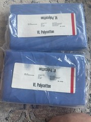 Lot of 4 NOS Fabric Cuts 44/45″ x 3 Yds Bandana Print & Blue Poly Cotton 12 Yds
