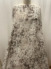 Cotton Rayon Blend Abstract Mottled Print Dark Taupe Cream Fabric By The Yd 56″W