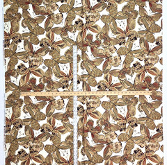 Shimmer Butterflies Metallic Gold On Cream Cotton CM9294 Timeless Treasures BTY