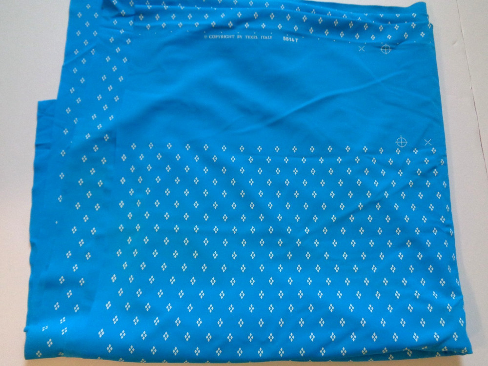 Spandex 4-Way Stretch Fabric Piece Swimwear Quality Turquoise Italy 56×59