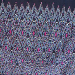 Thai Silk100% Natural Dark Blue Hand Woven Cloth High Quality Textile (2 Yards)