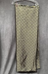 Vintage Satin Fabric Gold Black Scroll 60×88