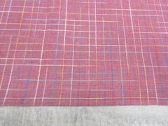 3+ Yds Fabric Mauve Multicolor Plaid Polyester Blend 45 In Wide Lightweight