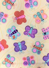 PUL Fabric – Sweet Stuff Butterflies Print One Bolt 8 Yards Brand New