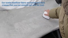 Black Suede Headliner Fabric 96″ x 60″ Foam Backing for Auto Roof, Car, SUV, RV