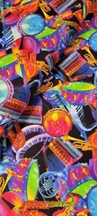Timeless Treasures Jazz Fusion Musical Instruments Quilt Fabric by the Yard