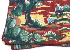 1940s Bloomcraft Cowboys-Wild Horses Placemats/fabric (6 Total)