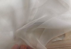 1 yard X 1.35 meter Off White Silk Chiffon Gauze Fabric Dyeable Silk
