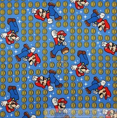 BonEful Fabric FQ Cotton Quilt Super Mario Brothers Nintendo Game Boy Coin Star