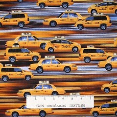 Urban Fabric – New York Taxi Stripe Yellow Gray – Benartex Kanvas Studio YARD