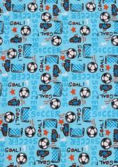 2 Yards Blue Soccer Print Cotton Flannel Fabric JO-ANN Fabrics
