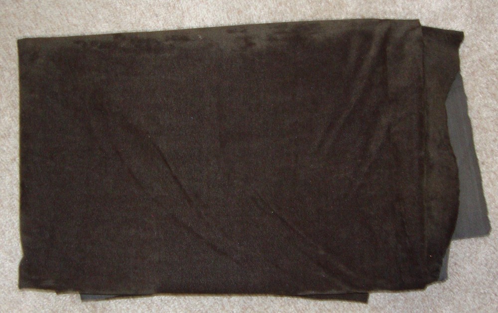 Black Faux Suede Knit Fabric – 2 yards – Polyester Blend