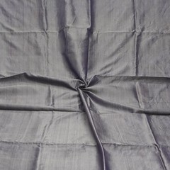 Vintage Gray 100% Pure Silk Handloom Sari Remnant 4YD Craft Fabric Silk Scrap