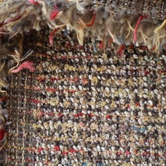 MCM Designtex? Upholstery Fabric Boucle Earthy Brown, Red, Blue 7.5 yds