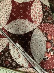 1 Yard VIP Cheaters Cloth Cotton Fabric Cathedral Windows Wines Burgundy Maroon