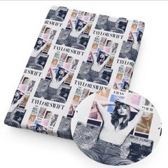 Taylor Swift Polyester Cotton blend fabric. Music concert album 20″x55″ 1241586