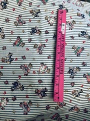 VTG Beloved Bears Marcus Bros Textiles Twill Faux Ticking w/ Tossed Bears BTHY