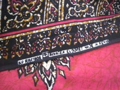 African Fabric Red Black White Kenya Cotton Vintage Never Used