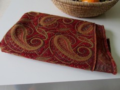 Vintage Tapestry Fabric Paisley Upholstery Fabric Woven Jacquard 40″ x 56″