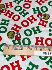RK Grinch Stole Christmas Grinch Ho Ho Ho 100% cotton fabric by the yard 20997