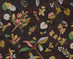 SCHUMACHER CURTAIN/UPHOLSTERY FABRIC Blackwell 4.4 METRES NOIR BACKCOATED