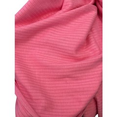 Bright Pink Ribbed Knit Fabric Soft Stretch Apparel Material 26 Inch Width